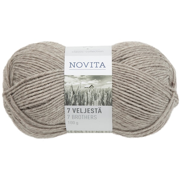Novita 7 Bröder Garn Ullmix 100 g, sand 060