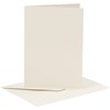 Korttipohja-/kirjekuoripakkaus, kortin koko 10,5x15 cm, kirjekuoren koko 11,5x16,5 cm, 110+230 g, luonnonvalkonen, 6 set/ 1 pkk