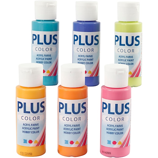Plus Color Hobbymaling, colorful, 6x60 ml/ 1 pk.