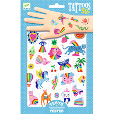 Tatueringar Regnbåge 50-pack Djeco