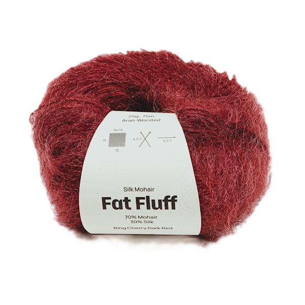 Silk Mohair Fat Fluff 25 gr Bing Cherry red A809 Adlibris
