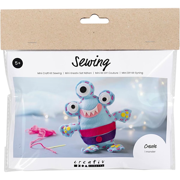 Mini DIY Kit Sying, Filtmonster, ass. farger, 1 pk.