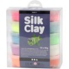 Silk Clay®, Basic 2, ass. farger, 10x40 g/ 1 pk.
