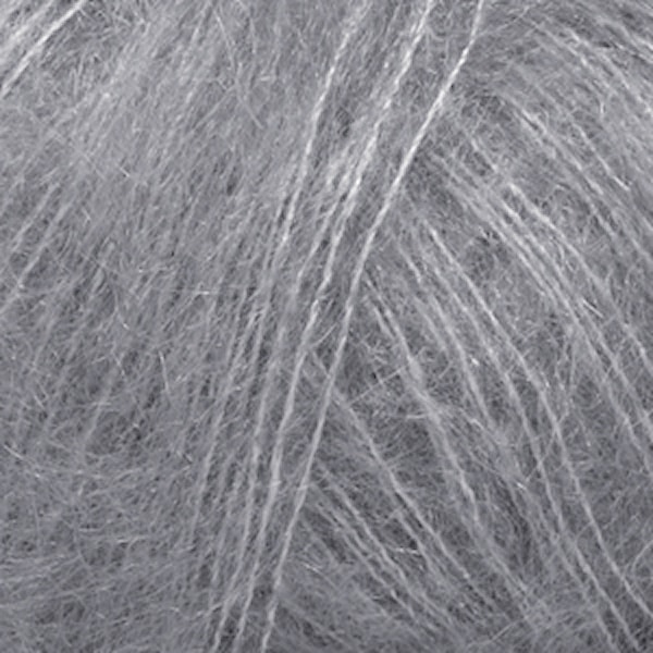 Drops Kid-Silk Garn Mohair Silke 25 g grå 10