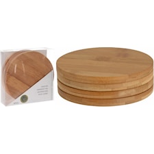 Underlägg i Trä Set 4-pack