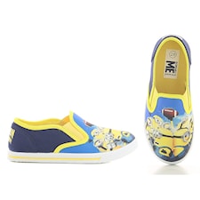 Sneaker låg, Blå/gul med minionstryck, Minions