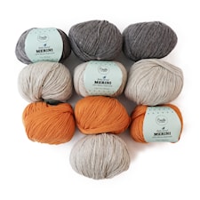 Color Pack Adlibris Merini Garn 50g Grey & Mustard 10-pack