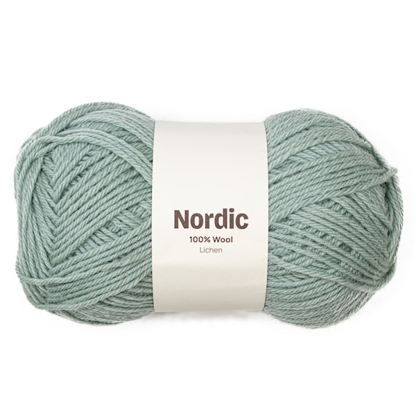 Nordic 100% ull 100 gr Lav grågrønn A843 Adlibris