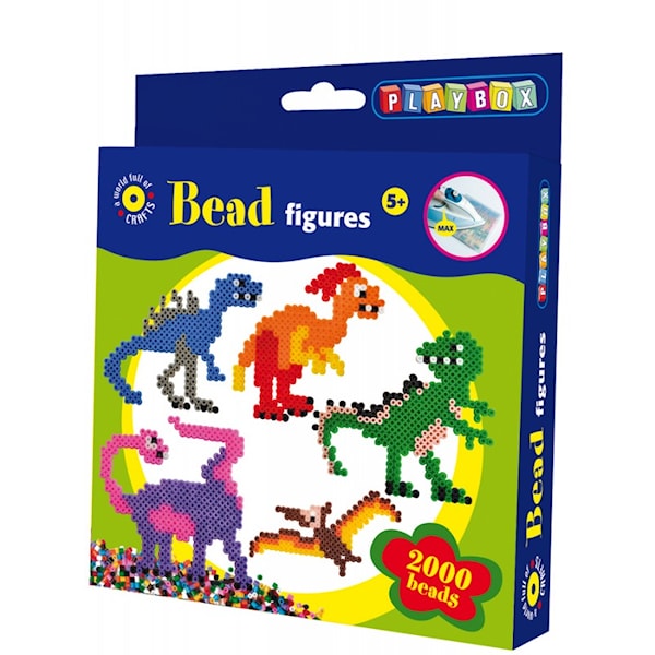 Perlesett, Dinosaurer, 2000 strykeperler, Playbox