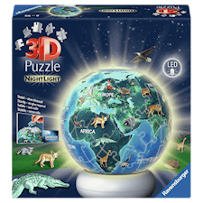 Puzzle-Ball Nightlight The Earth by Night 3D Pussel 72 Bitar Ravensburger
