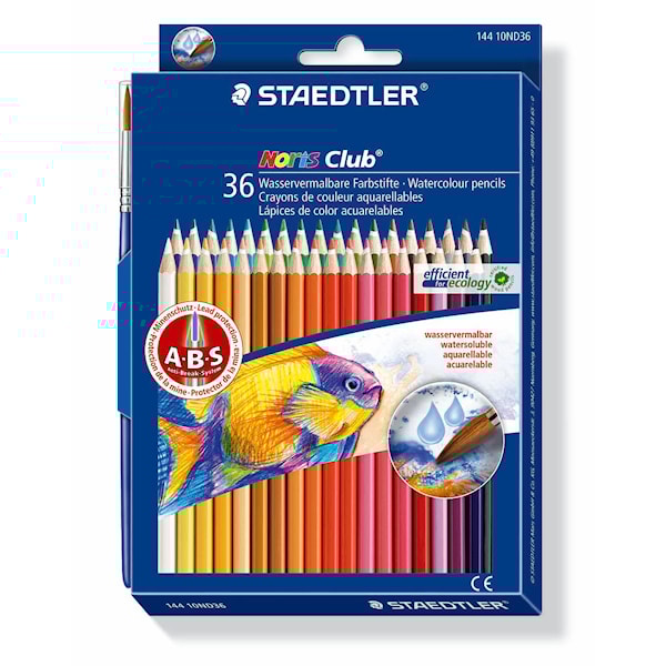 Fargeblyanter,akvarell, Noris Club®, 36 stk.