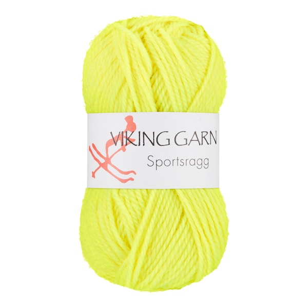 Sportsragg 50 g Neongul 549 Viking Garn