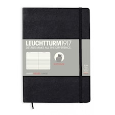 Notisbok A5 Soft Black 121 p. Ruled Leuchtturm1987