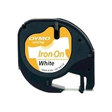 DYMO LetraTag Etikett Iron-on Black on White