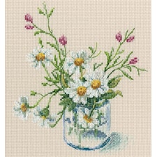 Broderikit sommar bukett 15,5x17,5 cm RTO