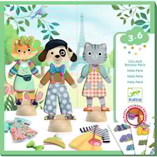 Klippdockor Hello Paris med avtagbara klistermärken Djeco