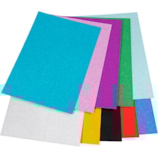 Kimallekartonki, A4, värilajitelma, 250 g, 10 ark/ 1 pkt