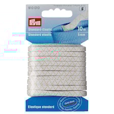 Resårkarta 5,0 mm x 10 meter Vit Prym