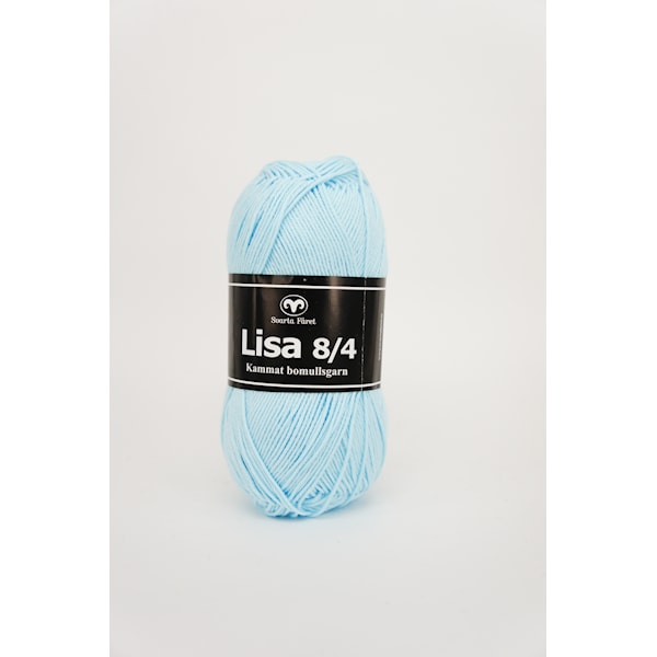 Lisa 8/4 Garn Bomull 50 g lys turkis 79 Svarta Fåret