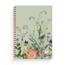 Anteckningsbok A5 Sommaräng grön