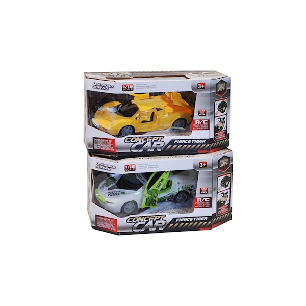 Bil, R/C, 1:18, Gul