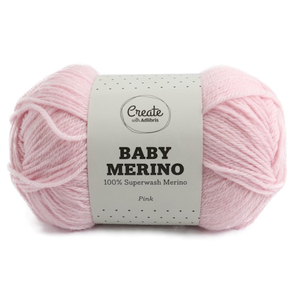 Adlibris Baby Merino Ull lanka 50g Pink A024