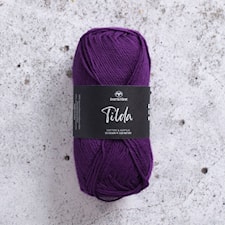 Tilda Garn Bomullsmix 50 g Lunar Purple (93) Svarta Fåret