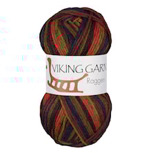 Raggen Garn Ullmix 150 g Multi brun/röd 752 Viking Garn