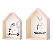 Hylla 2-pack, Rosa, Bloomingville