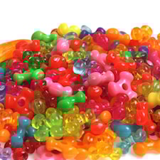 Plastpärlor Snurrmix 10 mm 125 ml