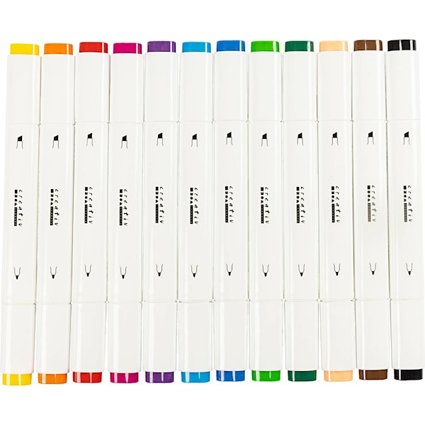 Markers Tusch Dubbelspets 12-pack Creativ Company