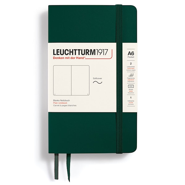 Notatbok A6 Soft Ulinjert Forest Green Leuchtturm 1917