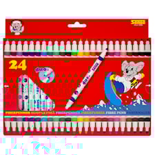 Kaksipäinen huopakynä 24 kpl Sense