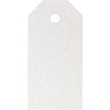 Manillamärken, vit, stl. 5x10 cm, glitter, 300 g, 15 st./ 1 förp.