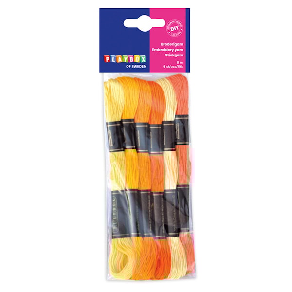 Broderigarn gul och orange Playbox
