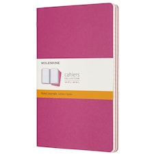 Anteckningsbok Cahiers Collection Linjerad Large Rosa 3-Pack Moleskine