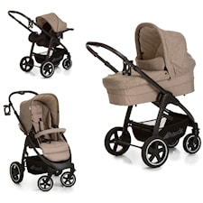 Barnevognpakke Soul Plus Triosett, Beige Melange, Hauck