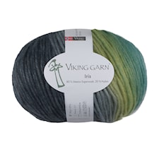 Viking Iris 100 g Moni harmaa/vihreä 431 Viking Garn