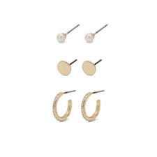 Pilgrim Sets, Gold Plated, Crystal, White / Set