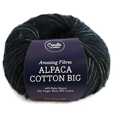 Adlibris Alpaca Cotton Big 50 g, Dark Green Twist A682