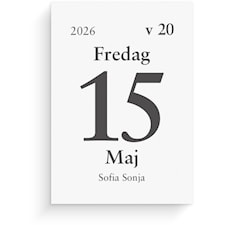 Kalender 2026 Dagblock 44x63 mm Burde