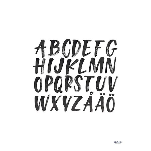 Alphabet poster by Ink & Lise 50x70 cm Wonderwall - posters & väggdekoration Alphabet poster by Ink & Lise 50x70 cm Wonderwall - posters & väggdekoration