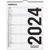 Perhekalenteri 2024 Perhekalenteri Black and white 5 kolumner (kaksikielinen)