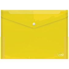 Muovitasku A4 lukituksella keltainen