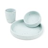 Done by Deer Silicone dinner set Confetti Blue