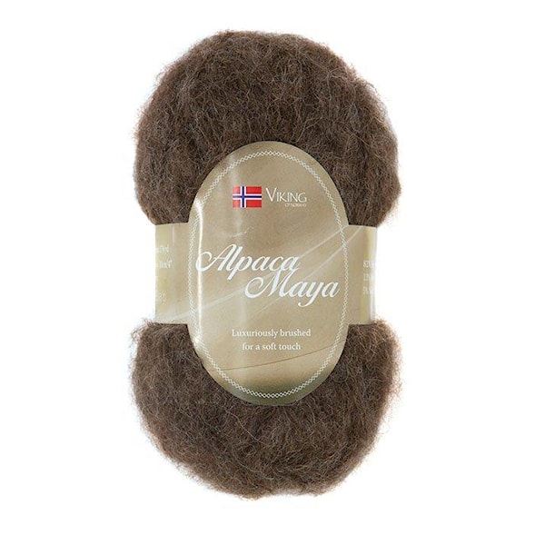 Viking of Norway Alpaca Maya 50 gr ruskea