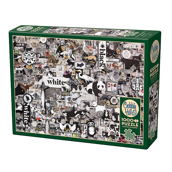 Pussel Black And White: Animals 1000 bitar, Cobble Hill