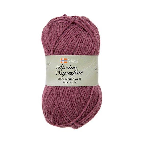 Viking of Norway Merino Superfine Garn Merinoull 50g Brunrosa 661