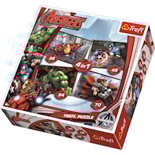 4-i-1 puslespill, Avengers, Trefl