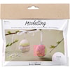 Mini DIY Kit Modellering, Perleegg, pastellfarger, 1 pk.
